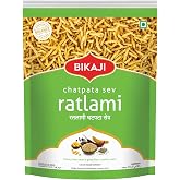 Bikaji Ratlami Bhujia 14.11 oz (400g), Spicy Sev Gathiya | Authentic Bikaneri namkeen with bold Ratlami-style spice; thin, crispy, vegetarian, and ready to eat for tea time or parties