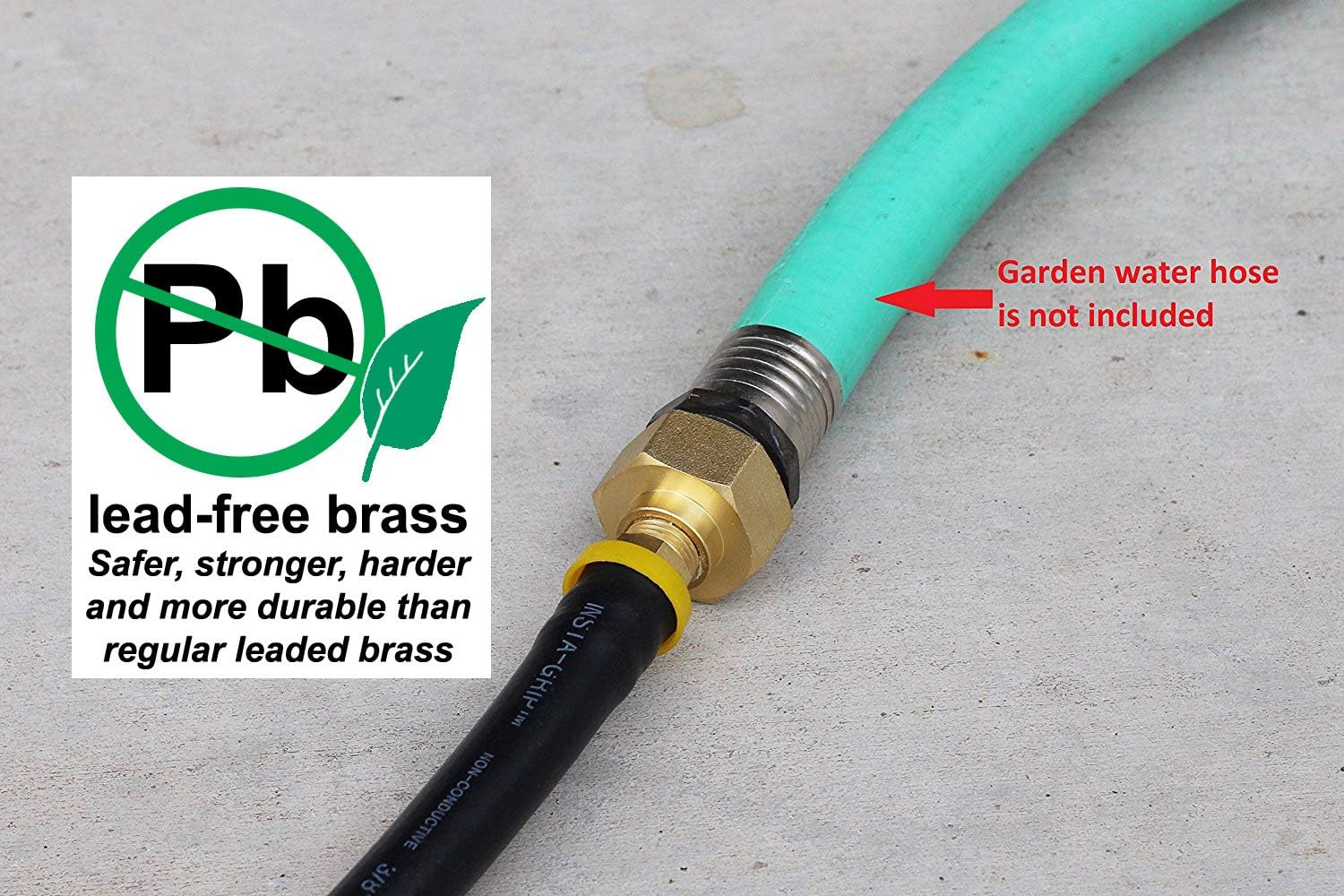 Winterize Sprinkler Systems and Outdoor Faucets: Air Compressor Quick-Connect Plug To Female Garden Hose Faucet Blow Out Adapter with Shut Off Valve (Lead-Free Brass): Home Improvement