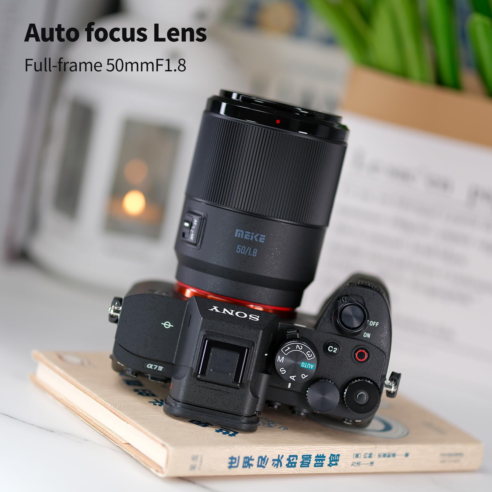 Meike 50mm F1.8 Auto Focus STM Stepping Motor Full Frame Portrait Lens Compatible with Sony E Mount Cameras A7 A7R A7IV A7R IV A7III A7RII A7RIII A7SIII A9 A7C A7CII