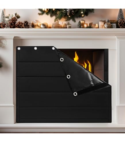 Cubierta Magnética Para Chimenea - Bloquea Corrientes De Aire, Decorativa, Imanes Y Velcro
