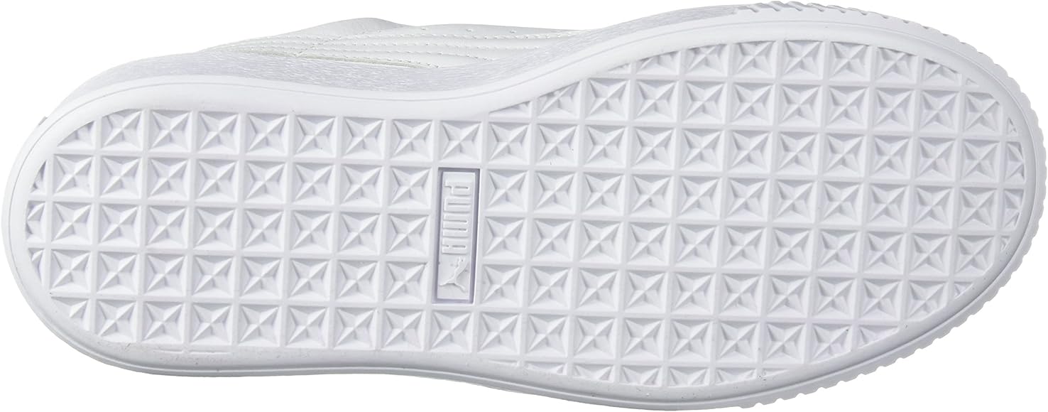 puma basket platform metallic pink