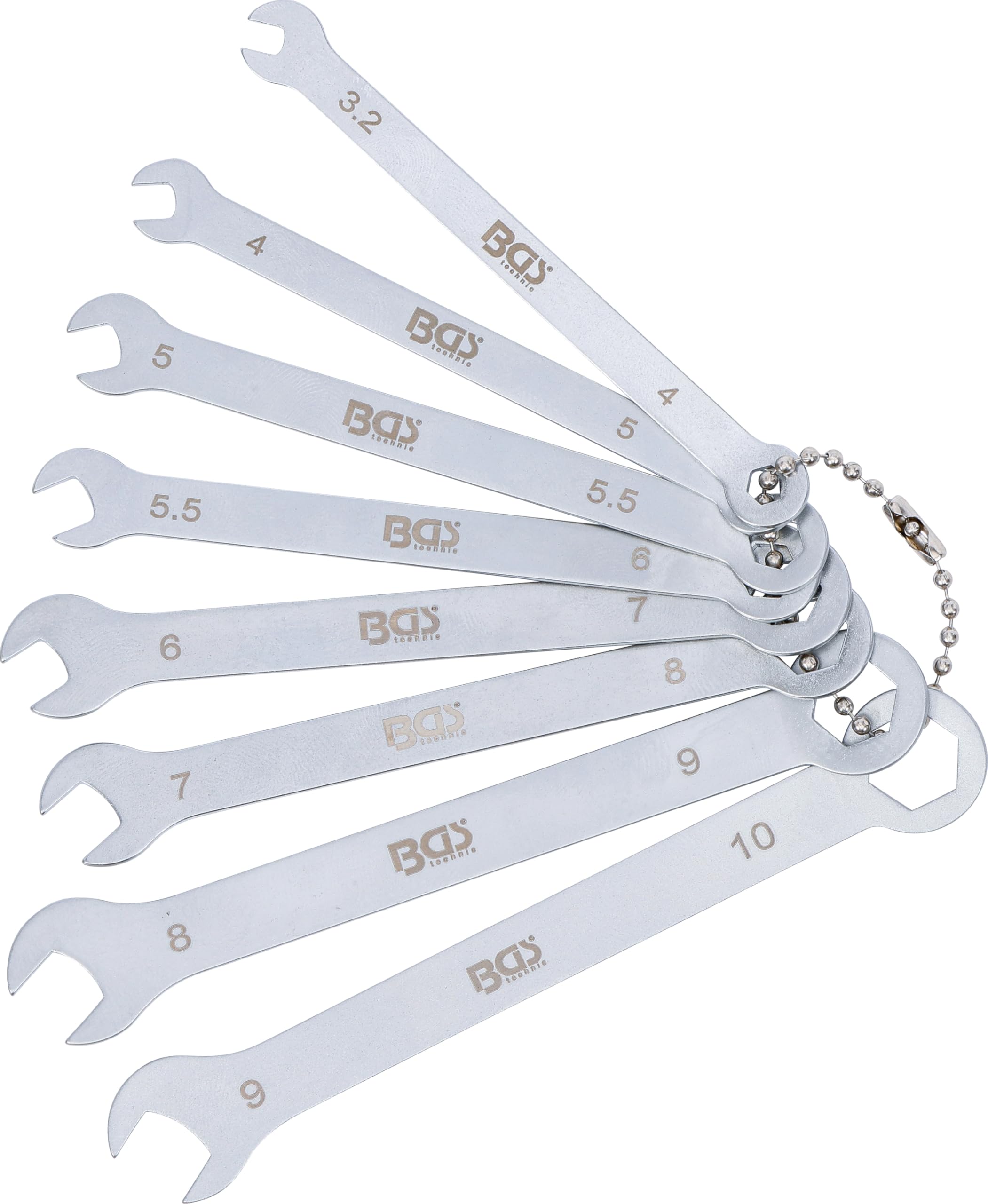 BGS 8646 | Combination Spanner Set | Stubby Type | 4 - 10 mm | 8 pcs.