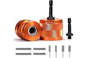 1/2" 3/4" Metal Copper Pipe Cleaner Set, with 1/4" Hex Shank & 4 Brush Blades & 4Pipe Cleaning Brush, Plumbing Tools for Remo