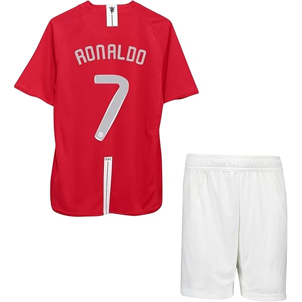 Amazon.com: Ronaldo #7 Man U Short Sleeve Red 07/08 Soccer Jersey