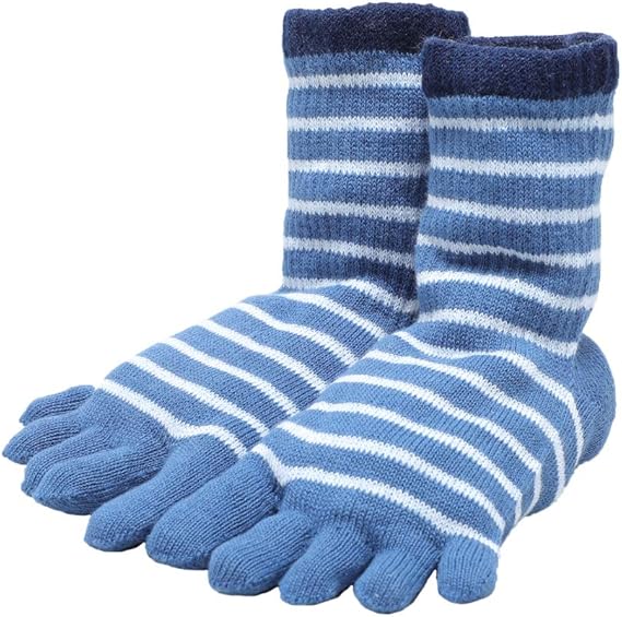 Amazon ソックスデポ Socksdepo てぶくろ屋さんがつくったフレンチリネン5本指ソックス ボーダー ブルー ソックス 通販 Amazon ソックスデポ Socksdepo てぶくろ屋さんがつくったフレンチリネン5本指ソックス ボーダー ブルー ソックス 通販