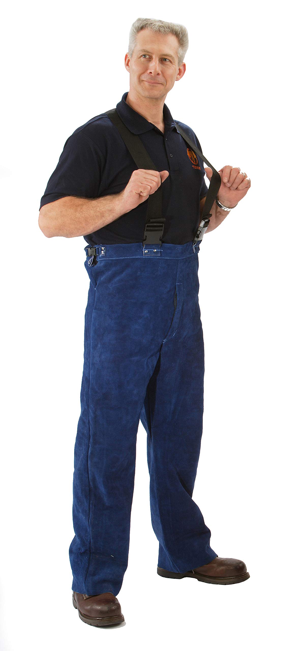 Welding Trousers, Leather, Heavy Duty, Fire Retardant, Large