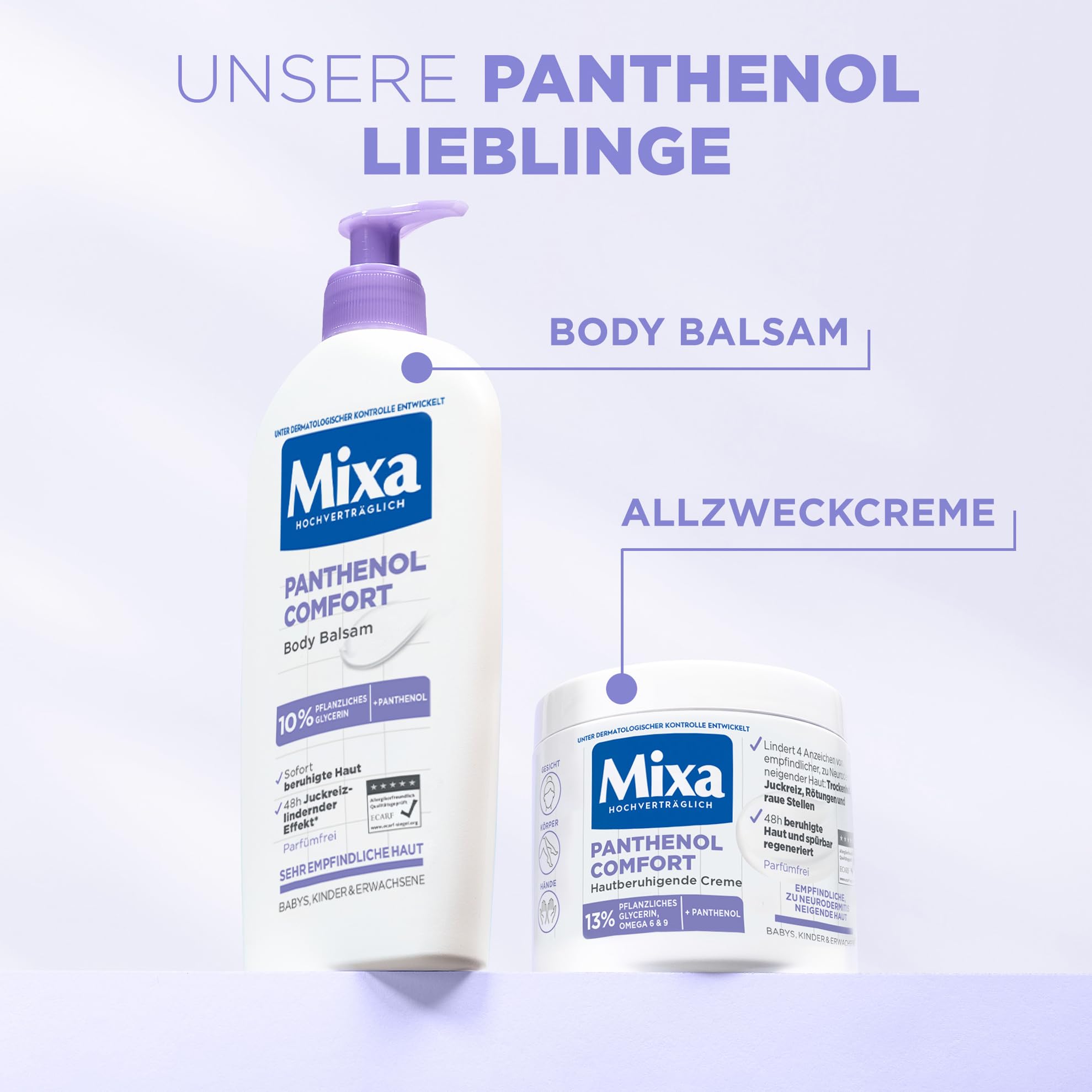 Mixa Panthenol Comfort hautberuhigende Creme, empfindliche & zu Neurodermitis neigende Haut, 13% Panthenol, Glycerin, Omega 6&9, Gesicht/Körper/Hände/Babys/Kinder/Erwachsene, hochverträglich, 400 ml 9