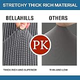 BellaHills Super Stretch Sofa Cover 2 Seater Charcoal Gray Non-Slip view 5