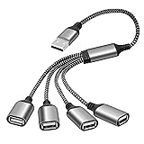 USB Splitter 1-in-4 Out Y-Adapter Cable