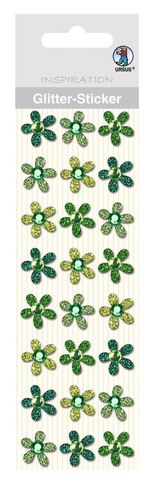 Ursus glitter sticker flowers, 75000001