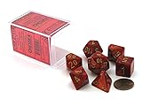 Chessex Dice: Polyhedral 7-Die Scarab Dice Set