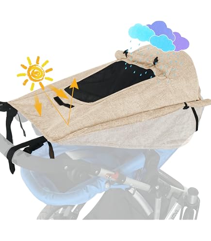 Stroller Sun Shade Compatible with Evenflo Pivot Xpand Modular Stroller and some similar Stroller Bassinet, Pram Sun Cover, Waterproof Baby Stroller Sunshade Cover Anti-UV with Viewing Window Baby