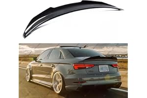 WheelX Rear Trunk Spoiler Compatible with 2014-2020 Audi A3 S3 RS3, High Kick PSM Style Spoiler Fits for 14-20 Sedan 4 Door, Exterior Duckbill Spoiler Wing Lip (Carbon Fiber Pattern)