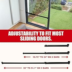 SECURITYMAN Sliding Door Security Bar-Child Proof