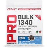 GNC Pro Performance Bulk 1340, Cookies &amp; Cream, 114.24 Oz, 9 Servings | Delivers 50g Whey Protein and Creatine Per Serving, Supports Muscle Strength and Athletic Performance, Gluten-Free