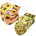 Everydayspecial Disposable Floral Print Safety Mask 3 Layer Protection Face Mask for Adults 50 pcs