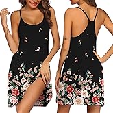 Ekouaer Women's Racerback Sleeveless Nightgown
