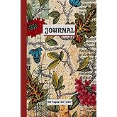 Vintage Flower Journal with Flower Interior| Journal Notebook| Journal For Women Blank| Journal: Inspirational Journal For Wo