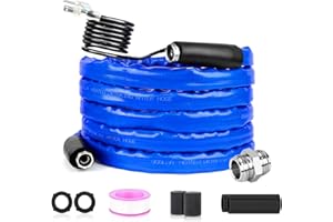 Boslla Heated Water Hose 25FT, Energy-Saving RV Heated Water Hose Drinking Freeze Protection Down to -45°F, Inner Diameter 5/8", BPA Free, Heated Water Hose for RV, Campers, Garden, RV Accessories