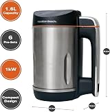 Hamilton Beach 3-in-1 Soup Maker & Blender, 1.6L, Auto-Stir, Black view 4