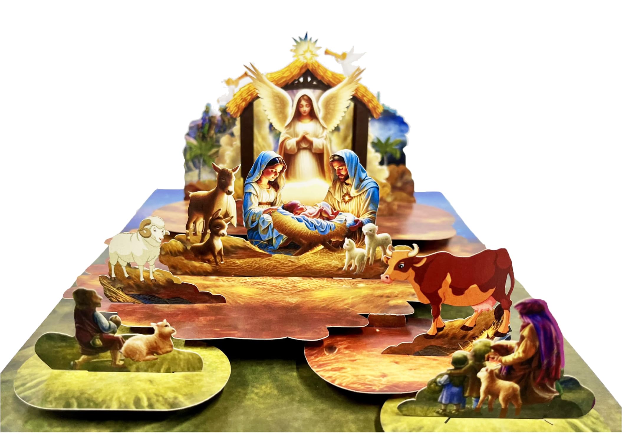 CUTPOPUP Nativity Christmas Cards, 3D Holy Night Christmas Cards 2025, 3D Xmas, Pop Up Christmas Card, Christmas Card for Her, Him, Wife, Husband, Mum, Dad (Natitvity) US8-CN295UK — image 1