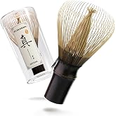 ECOLEMON Handcrafted Shin Chasen, Matcha Whisk for Matcha Ceremonial Grade | Kurotake Shin Chasen Matcha Whisk for Ceremonial-Grade Matcha Powder, Artisan Made Black Bamboo Whisk, 64-72 Fine Tines