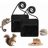 2 Pack Carry Bonding Pouch Sugar Glider Pouch Breathable Soft Hamster Carrier Small Animal Travel Sleeping Bag Cage with Strap Zipper for Squirrels Hamsters Rodents Other Small Pets