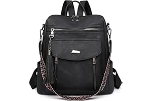 ROOSALANCE Backpack Purse for Women Pu Leather Backpack Fashion Ladies Shoulder Bag Handbags for Travel Daily Use