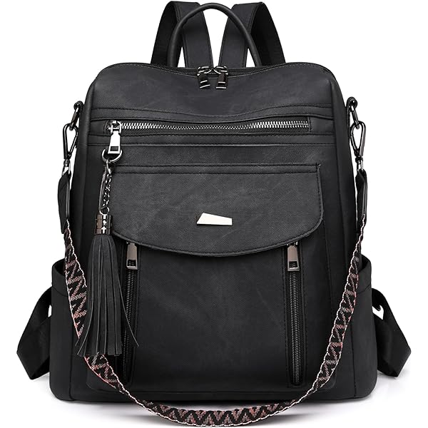 amazon simyeer women's pu leather backpack Amazon.com: ESTARER Upgraded Version Women PU Leather Backpack 15.6 Inch  Laptop Backpack Vintage College Rucksack Bag (Black) : Electronics