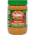 Teddie All Natural Peanut Butter, Smooth 1pk, Gluten Free & Vegan, 26 Ounce Plastic Jar (Smooth, 26 Ounce (Pack of 1))