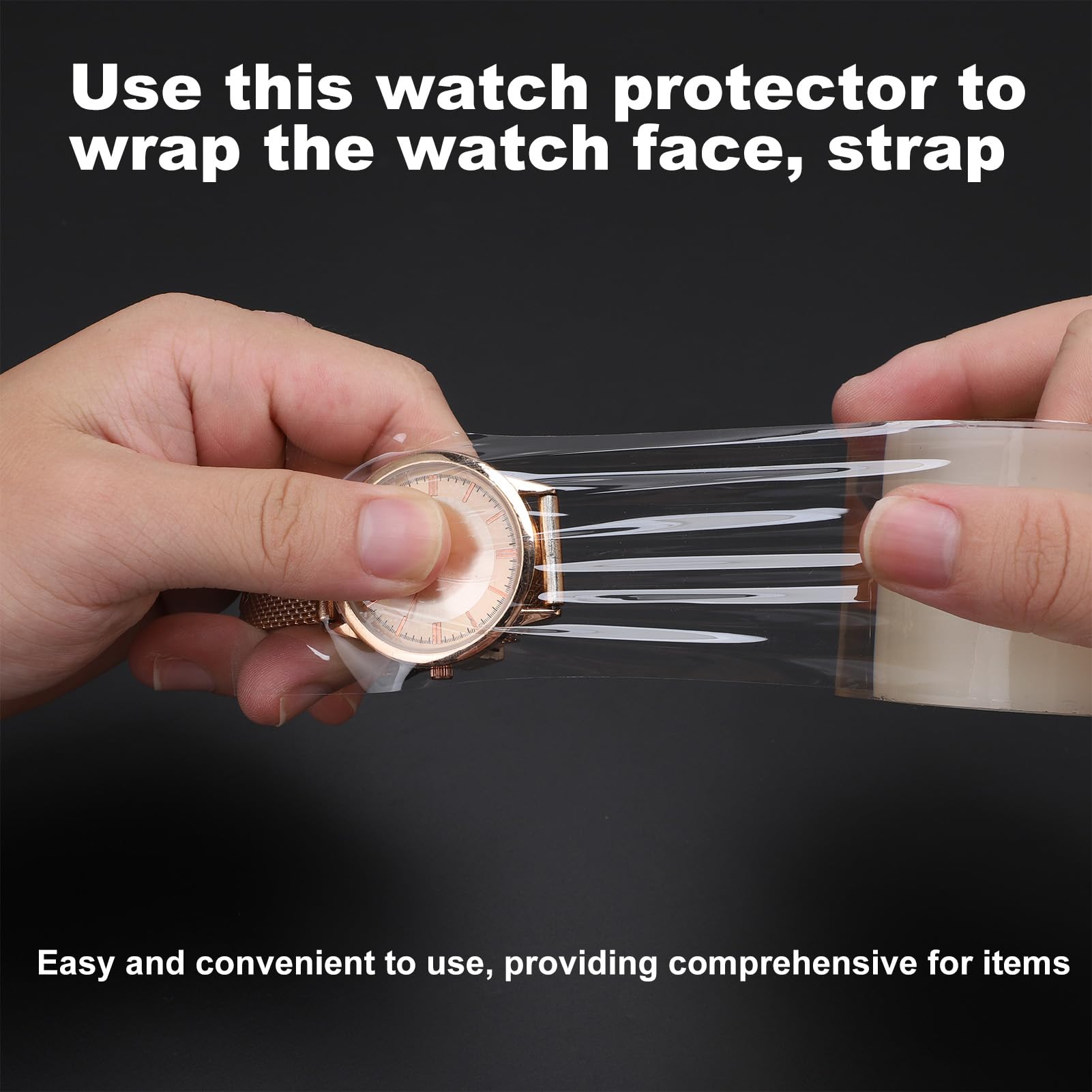 ZJchao 2 x 2.9in Anti-Static Transparent Watch Plastic Wrap, Watch Repair Tape for Watches, Jewelry, Hardware, Preventing Scratches, Fingerprints, Dust