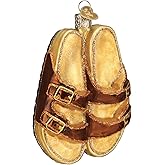 Old World Christmas Sandals Glass Blown Ornament for Christmas Tree, Handcrafted Holiday Decoration, Fashion Collection
