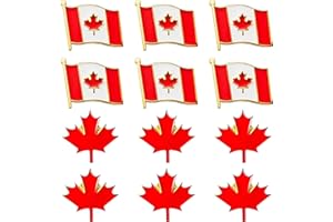 Jindizi Canada Flag Pin, 12pcs Canadian Flag Badge Metal Souvenir Canadian National Lapel Pins Patriotic Canada Brand Badge
