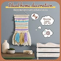 Juexica 7 Pcs Weaving Loom Kit Small Weaving Loom