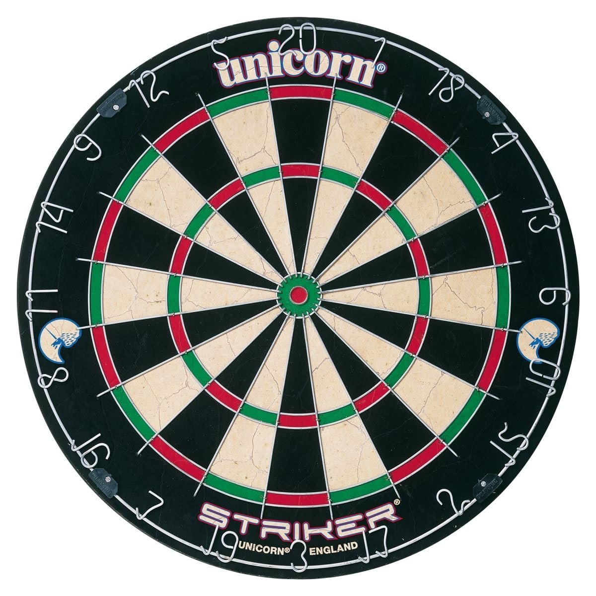 Unicorn Dartboard | Striker | Round Wire Number Ring | Championship Quality Sisal Bristle | Superslim Wire Fasteners