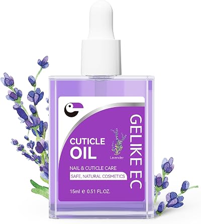 gelike ec Organic Cuticle Nail Oil 15ml Lavender Vitamin E B5 Jojoba