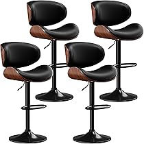 Amazon.com: Aowos Bar Stools Set of 4, Adjustable Swivel Bar