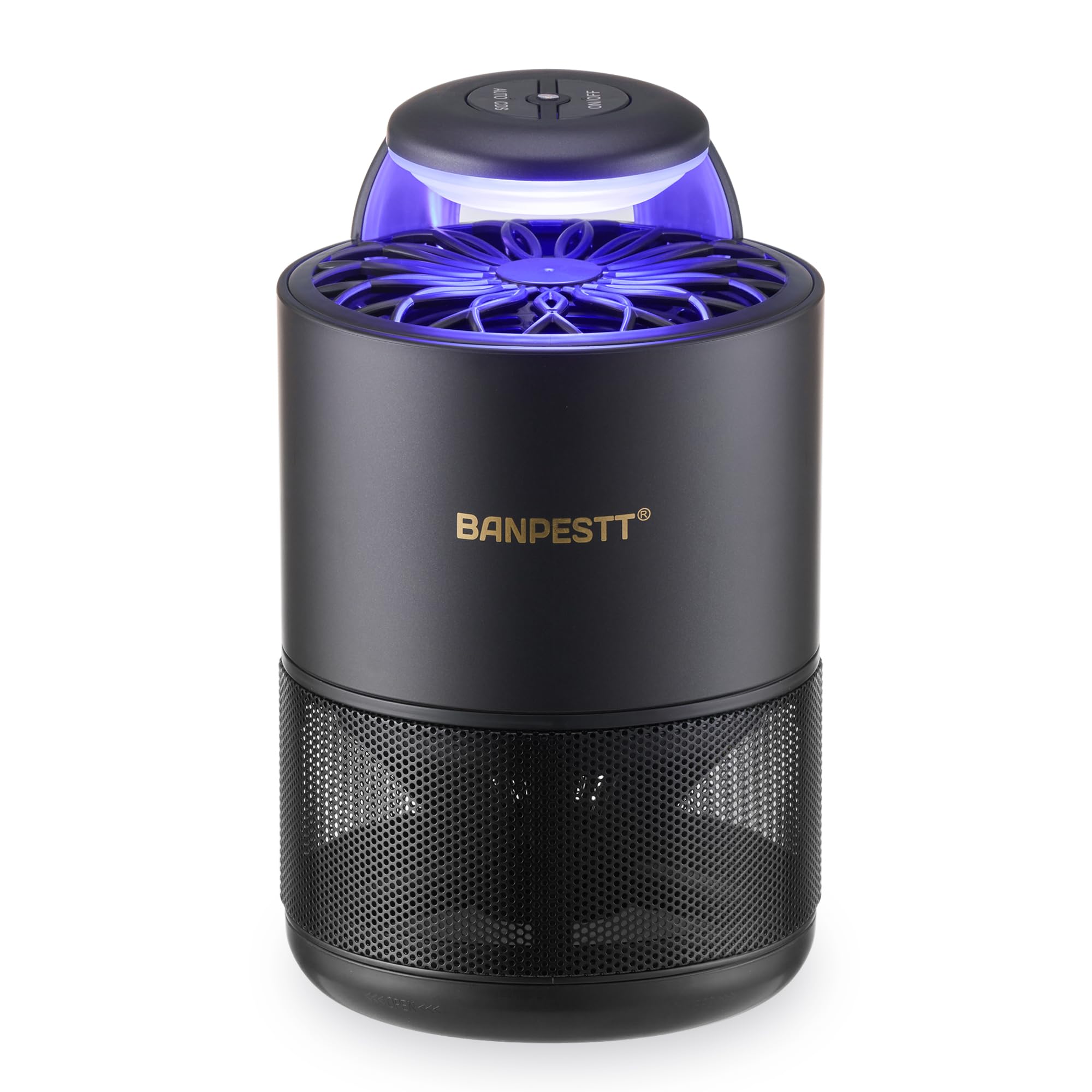 Photo 1 of BANPESTT Fruit Fly Trap Indoor, Gnat Traps for House, Mosquito Trap Indoor Insect Traps with Suction, Dusk-to-Dawn Sensor Function, Bug Light & 6 Sticky Glue Boards (Black)
