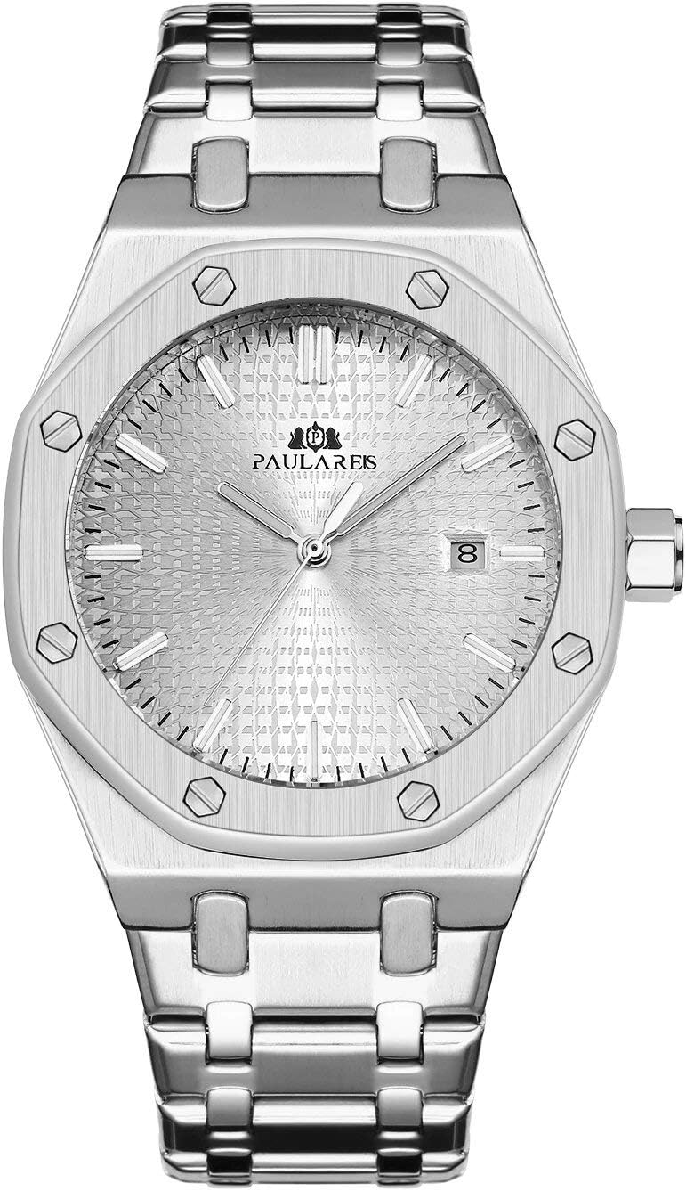 Paulareis Platinum Automatic Watch Silver Blue/Silver Black/Full Silver/Gold Silver/Gold Blue/Gold Black