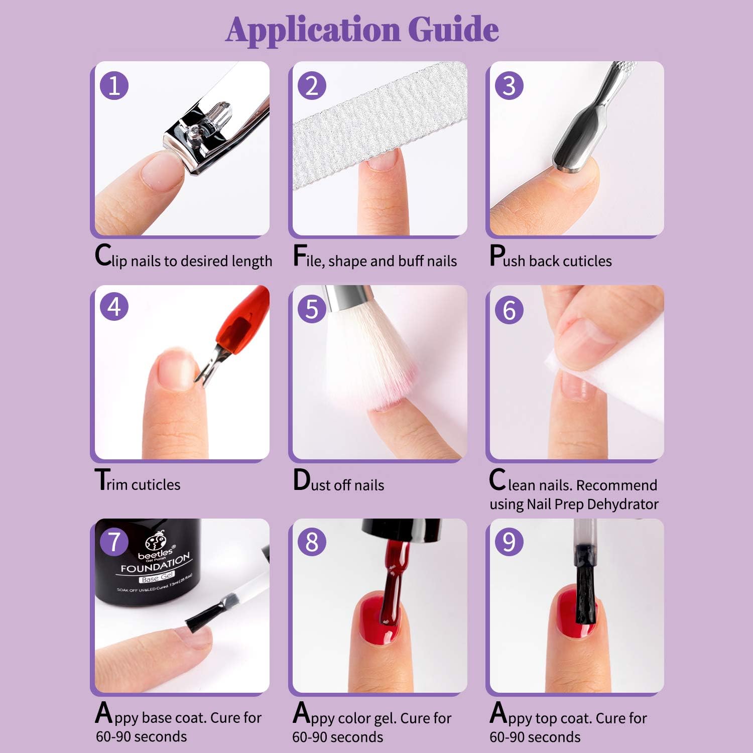 Beetles Milky Way Glitter Gel Nail Polish Set - 6 Colors Collection Black Gel Polish Kit Soak Off Nail Lamp Cat Eyes Magnet Color Changing Glitter Gel Phantom Chameleon Nail Kit Gift Box 7.5 ml Bottle: Arts, Crafts & Sewing