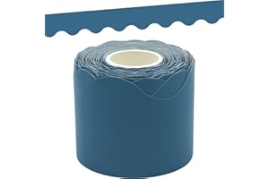 Slate Blue Scalloped Rolled Border Trim