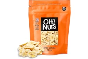 Oh! Nuts Dried Banana Chips - 3 lb - Dried Fruit Slices - Light Sugar Added - Dehydrated Fruit Bites - Packed in New York Zip-Seal Bag for Exceptional Freshness