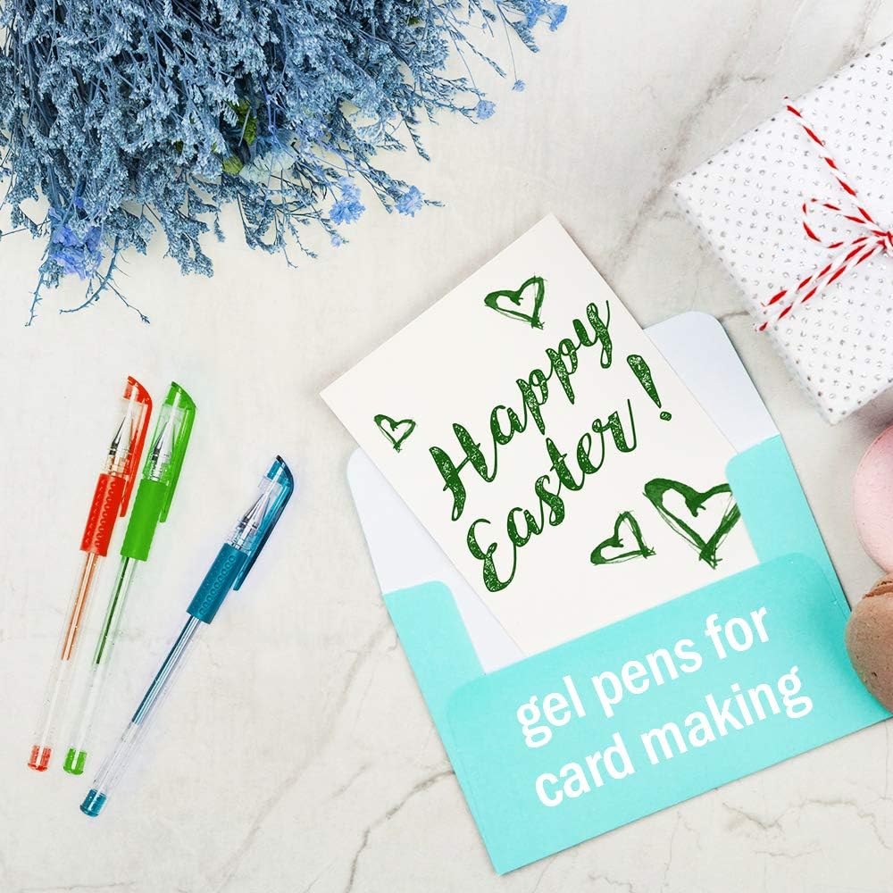 Gel Pens, 30 Colors Gel Marker Set Colored Pen with 40% More Ink for Adult Coloring Books, Drawing, Doodling Crafts Scrapbooks Bullet Journaling : Office Products