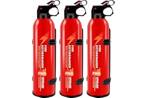 LIRCHES 3 Pack Fire Extinguisher with Bracket - Fire Extinguishers for The House, Portable Car Fire Extinguisher, A, B, C, K Type Water-Based Fire Extinguisher for Home (620ml)