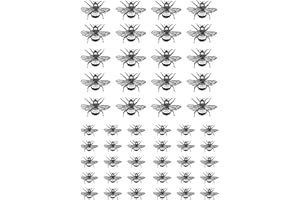 CAPTIVE DECALS Bumblebee Bees 7/16" and 3/4" Black Fused Glass Decals