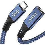 USB C Extension Cable 2.62FT, USB4 Extension Cable for Thunderbolt 4/3 Support PD 100W, 40Gbps, 8K@60Hz or Dual 4K Video Disp