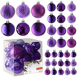 Prextex Christmas Tree Ornaments - Purple Christmas