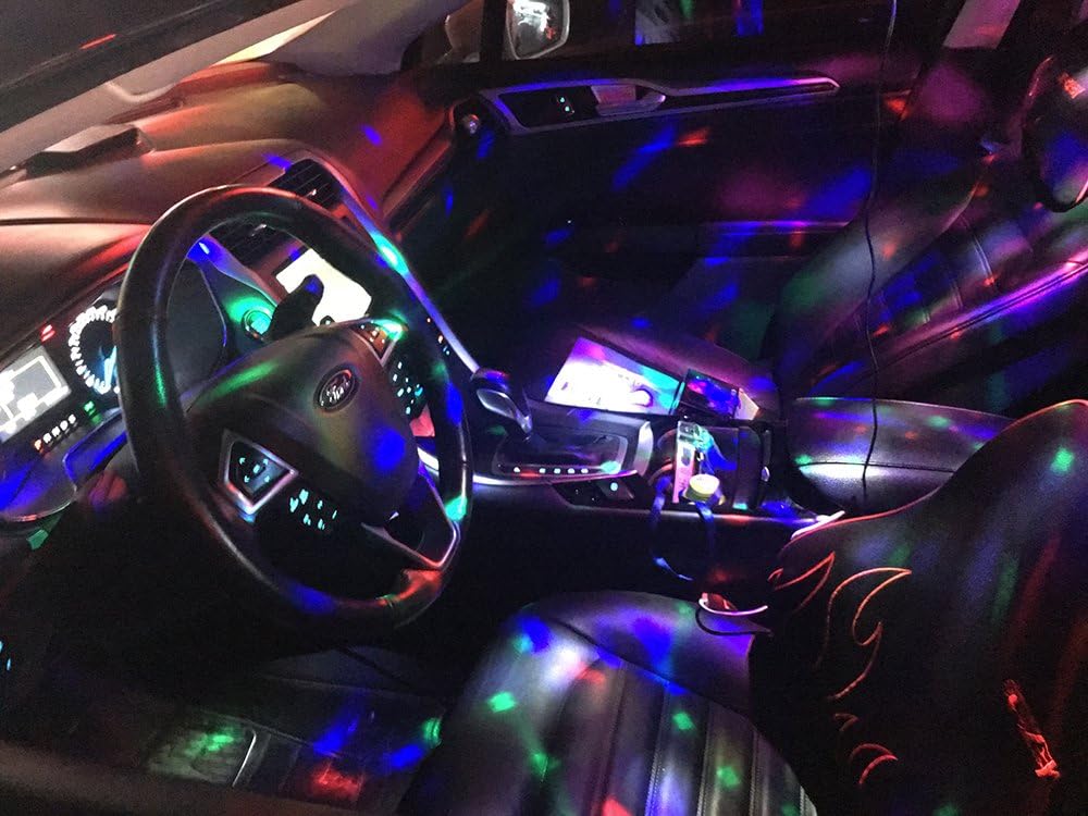 Car Atmosphere Lights 6 Colors LED Strip Lights Multicolor Music Car Interior Light Auto Sounds-activated Dj Disco for Car Home with Function Lamp for All Vehicles Stage Changes KTV Xmas Party Wedding