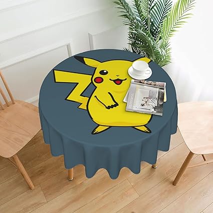 Amazon Co Jp ポケモン 1 テーブルクロス ラウンド テーブルクロス 北欧 撥水加工 直径約 60x60 Inch インテリア用品 食卓カバー 汚れ防止ティーテーブル ダイニングテーブル キッチン ダイニング テーブルトップ装飾 ホリデー ホームパーティー ウェディング