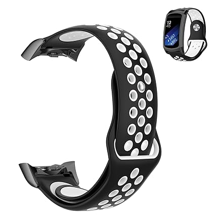 Weinisite 18mm for Samsung Gear Fit 2 SM-R360/SM-R350/ Fit2 Pro Watch Band,Replacement Soft Silicone Wristband for Samsung Gear Fit 2 SM-R360/SM-R350/ Fit2 ...